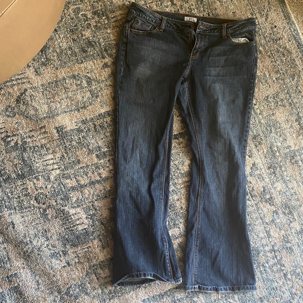 So Wear It Declare It Women's Boot Cut Jeans in Deep Blue